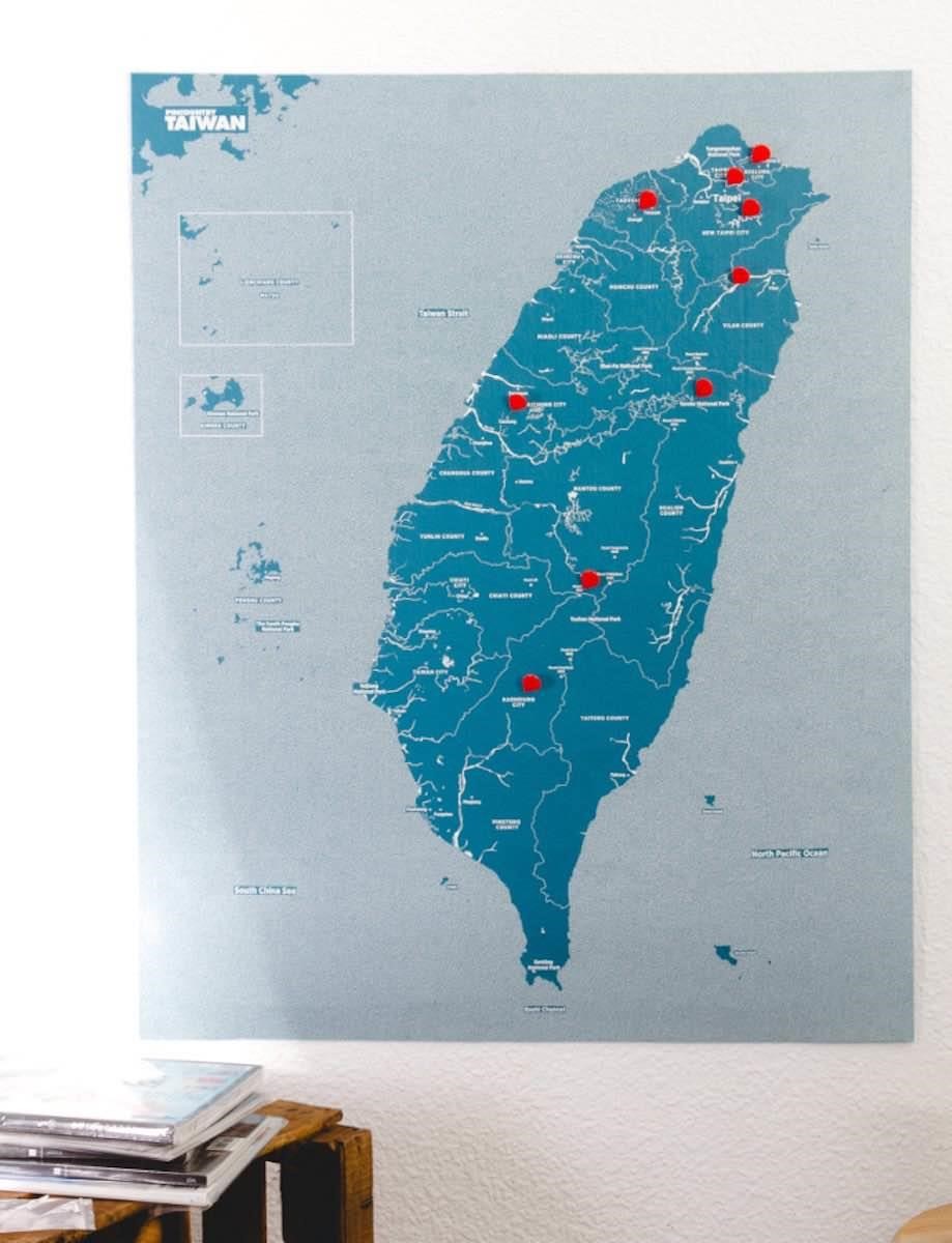 耶誕／跨年交換禮物特別推薦，全球獨家義大利 Palomar 台灣特別版羊毛氈地圖  圖文提供_瑪黑家居